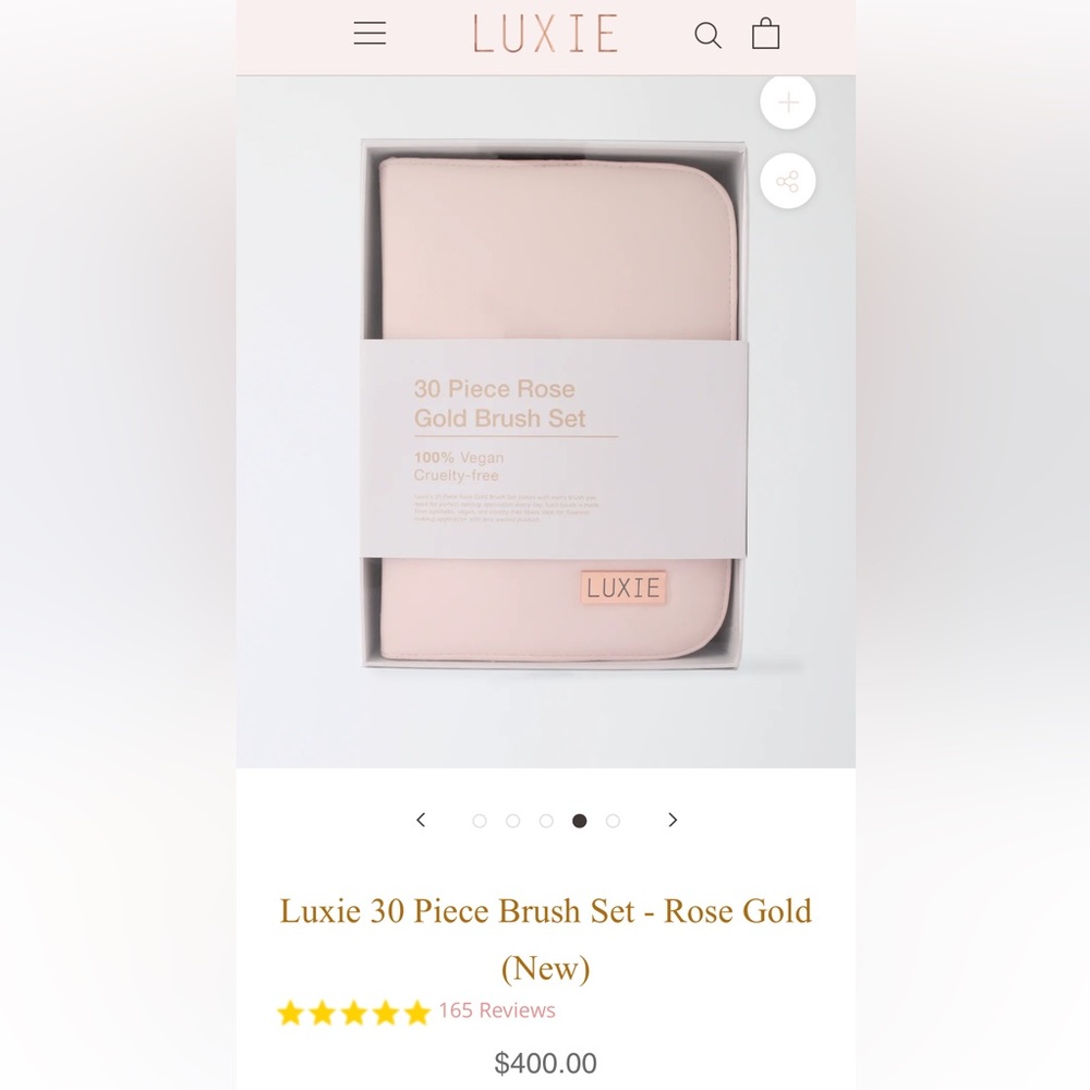 LUXIE | ✨Rose Gold✨ | 30-Piece Brush Set + Case (Brand New!) 💕 - Picture 3 of 11